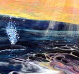 SOLD - Whale Song in Golden Light Original Painting - Prints Available