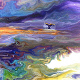 Whale Tail and Wild Waves Original Painting Laura Milnor Iverson Official Site