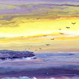 Waves Rolling Onto a Copper Beach Original Painting Laura Milnor Iverson Official Site