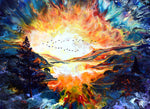 Sunburst Meditation Original Painting Laura Milnor Iverson Official Site