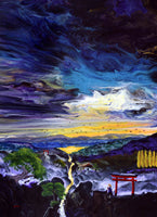 Journey to the Temple Between the Toriis Original Painting Laura Milnor Iverson
