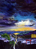 Journey to the Temple Between the Toriis Original Painting Laura Milnor Iverson