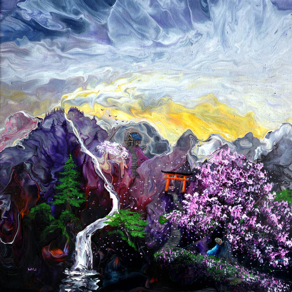 Contemplation As Petals Dance Original Painting Laura Milnor Iverson Official Site