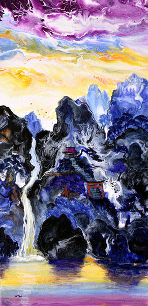 Journey to the Temple by the Twisted Tree Original Painting Laura Milnor Iverson Official Site