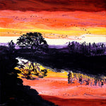 Vernal Pool in Bright Sunset Original Painting Laura Milnor Iverson Official Site