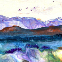 Geese Over Sunset Rolling Hills Original Painting Laura Milnor Iverson Official Site