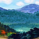 View from a Hill of Mary's Peak in Early Autumn Original Painting Laura Milnor Iverson Official Site