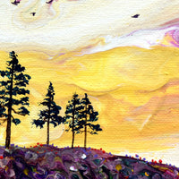 Ponderosa Pines in a Wildflower Meadow Original Painting Laura Milnor Iverson Official Site