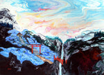 Journey to the Temple in Heavenly Fields Original Painting Laura Milnor Iverson
