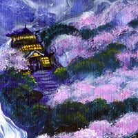 Melody of the Dancing Pink Petals Original Painting Laura Milnor Iverson Official Site