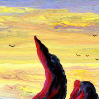 Sunrise at Wizards Hat Rock Original Painting Laura Milnor Iverson Official Site