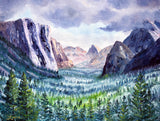 Misty Yosemite Valley Original Oil Painting California Landscape