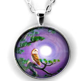 Barn Owl in Twisted Pine Tree Pendant - Laura Milnor Iverson Official Site