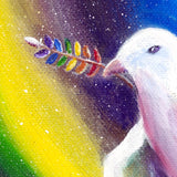 Love is Love Peace Dove Original Painting - Laura Milnor Iverson Official Site