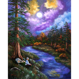Grey Wolf Warrior Meditation Original Painting - Laura Milnor Iverson Official Site