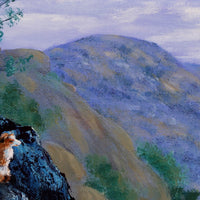 Alpaca Shaman Meditation Original Painting - Laura Milnor Iverson Official Site