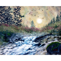 Enchanted Evening at Alsea Falls Original Painting Laura Milnor Iverson Official Site