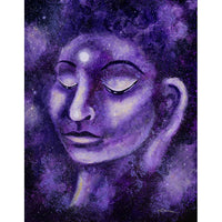 Star Buddha of Purple Patience Original Painting - Laura Milnor Iverson Official Site
