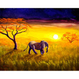 Elephant in Purple Twilight Original Painting - Laura Milnor Iverson Official Site