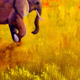 Elephant in Purple Twilight Original Painting - Laura Milnor Iverson Official Site