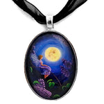 Lilac Fairy Bathed in Moonlight Handmade Pendant Laura Milnor Iverson Official Site