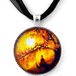 Golden Afternoon Meditation Handmade Round Pendant Laura Milnor Iverson Official Site