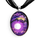 Purple Moonlight Sakura Handmade Pendant Laura Milnor Iverson Official Site