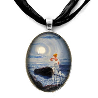 Paranormal Ghost Edwardian Lady Poe Pendant Necklace