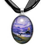 Spying a Mermaid from Flowering Sand Dunes Handmade Pendant Laura Milnor Iverson Official Site