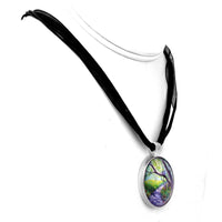Nasturtiums on a Spring Morning Handmade Pendant Laura Milnor Iverson Official Site