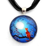 Creamsicle Kitten in Blue Moonlight Handmade Pendant Laura Milnor Iverson Official Site