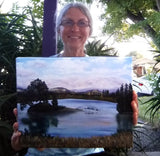 Los Gatos Lake Original Oil Painting - Laura Milnor Iverson Official Site
