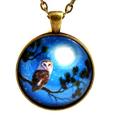 Barn Owl in Pine Tree Pendant - Laura Milnor Iverson Official Site