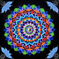Yin Yang Lotus Mandala Hand Painted Original Painting Spiritual Art Meditation