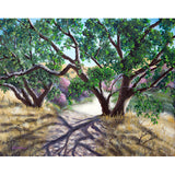 Walking Through the Oak Trees on a Sunny Day Original Painting