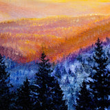 Sunset Over the Hills at Cape Perpetua Original Painting - SOLD