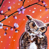 The Owl And The Pussycat In Peach Blossoms Original Painting Laura Milnor Iverson Official Site