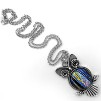 Owl - Winter Light and Fireflies Pendant Necklace - Laura Milnor Iverson Official Site
