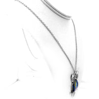 Owl - Winter Light and Fireflies Pendant Necklace - Laura Milnor Iverson Official Site