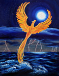 Phoenix Rising from the Ocean Original Painting - SOLD - Prints Available