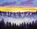 Sunset and Fog Original Painting Laura Milnor Iverson Official Site