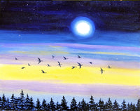 Geese at Twilight Original Painting Laura Milnor Iverson Official Site