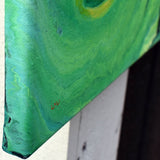 Shinto Lantern in Green Bamboo Original Painting Laura Milnor Iverson Official Site