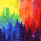Chakra Trees Forest Rainbow Pride PNW Wall Art