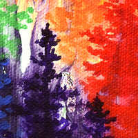 An Owl Lives in the Chakra Forest Original Painting