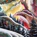 Christmas Snowfall Original Painting Pacific Northwest Winter Landscape