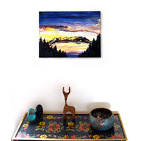 Dreaming of Crater Lake at Sunset Original Painting Laura Milnor Iverson