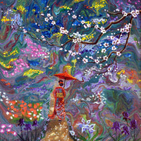 Stroll Through a Mystic Garden Original Painting - NFS- Laura Milnor Iverson Official Site