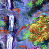 Wisteria by a Triple Waterfall Original Painting Laura Milnor Iverson Official Site
