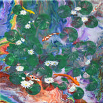 Koi Pond and Water Lilies Dream Original Painting - SOLD - Prints Available